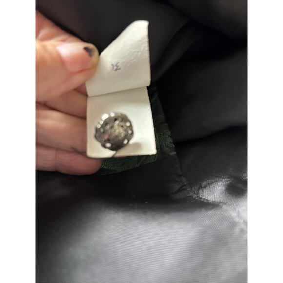 Wah Maker Frontier Clothing Vest Men XL 48 Green/black Paisly Waistcoat USA Made - Picture 12 of 14